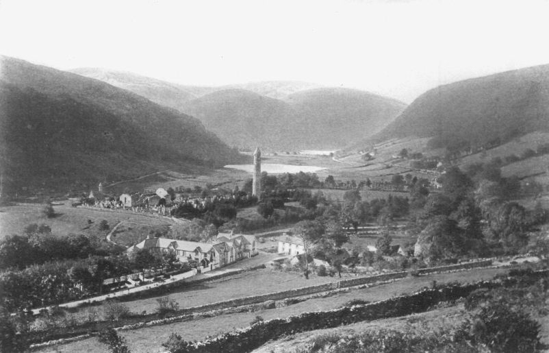 VALLEY OF GLENDALOUGH AND RUINS OF THE SEVEN CHURCHES.